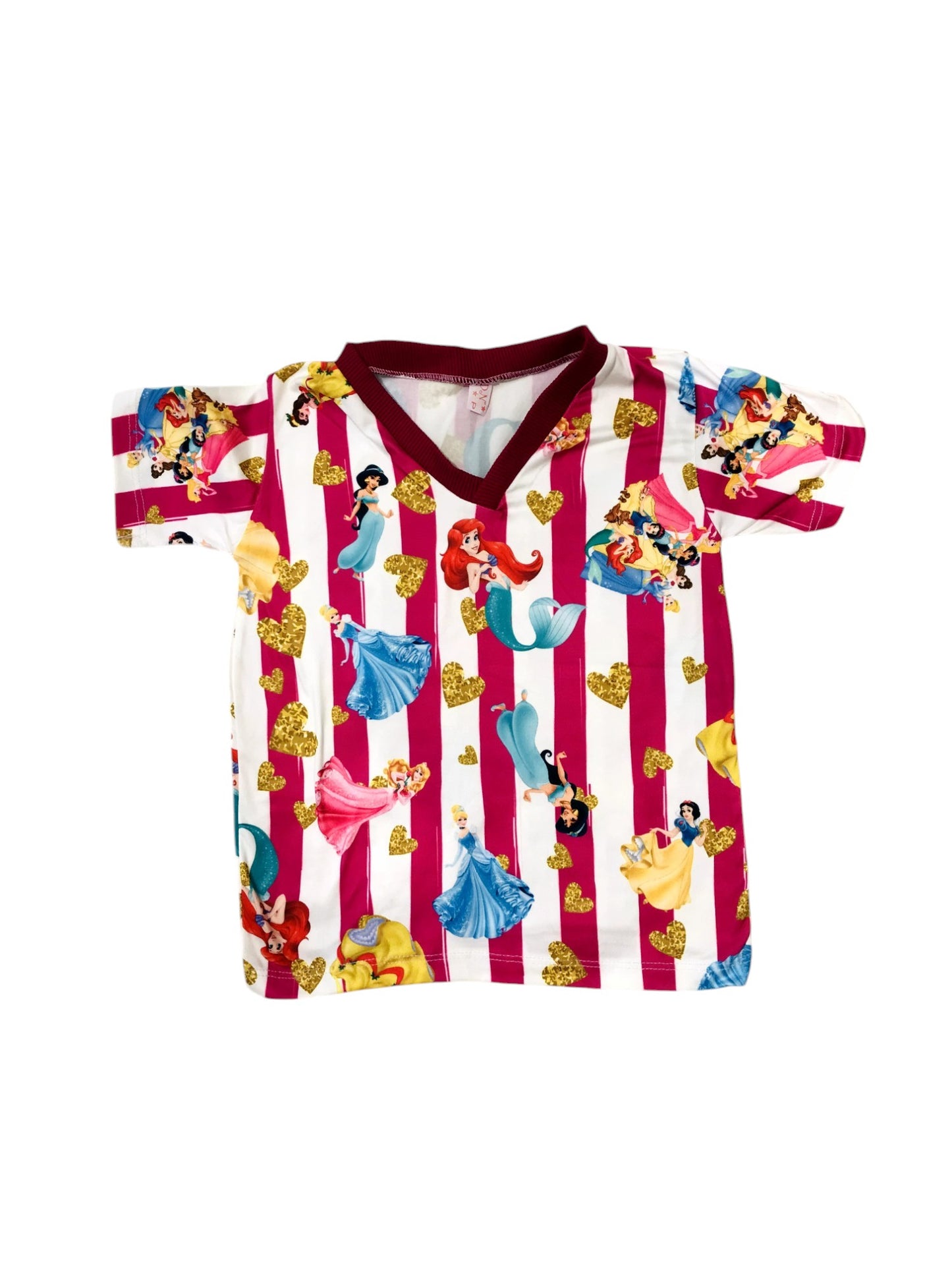 Pijama Infantil Manga Curta Princesas