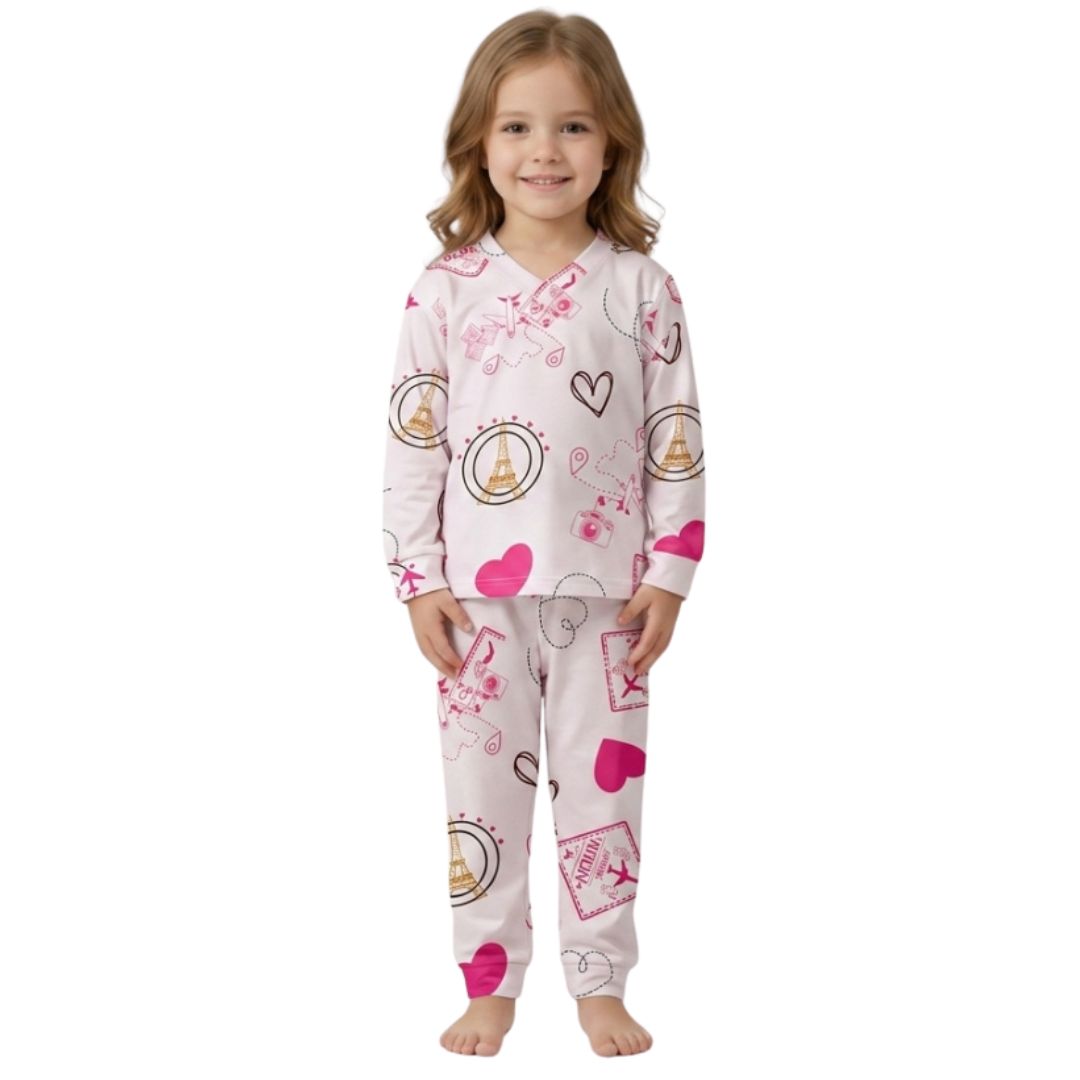 Pijama Infantil Manga Longa Paris