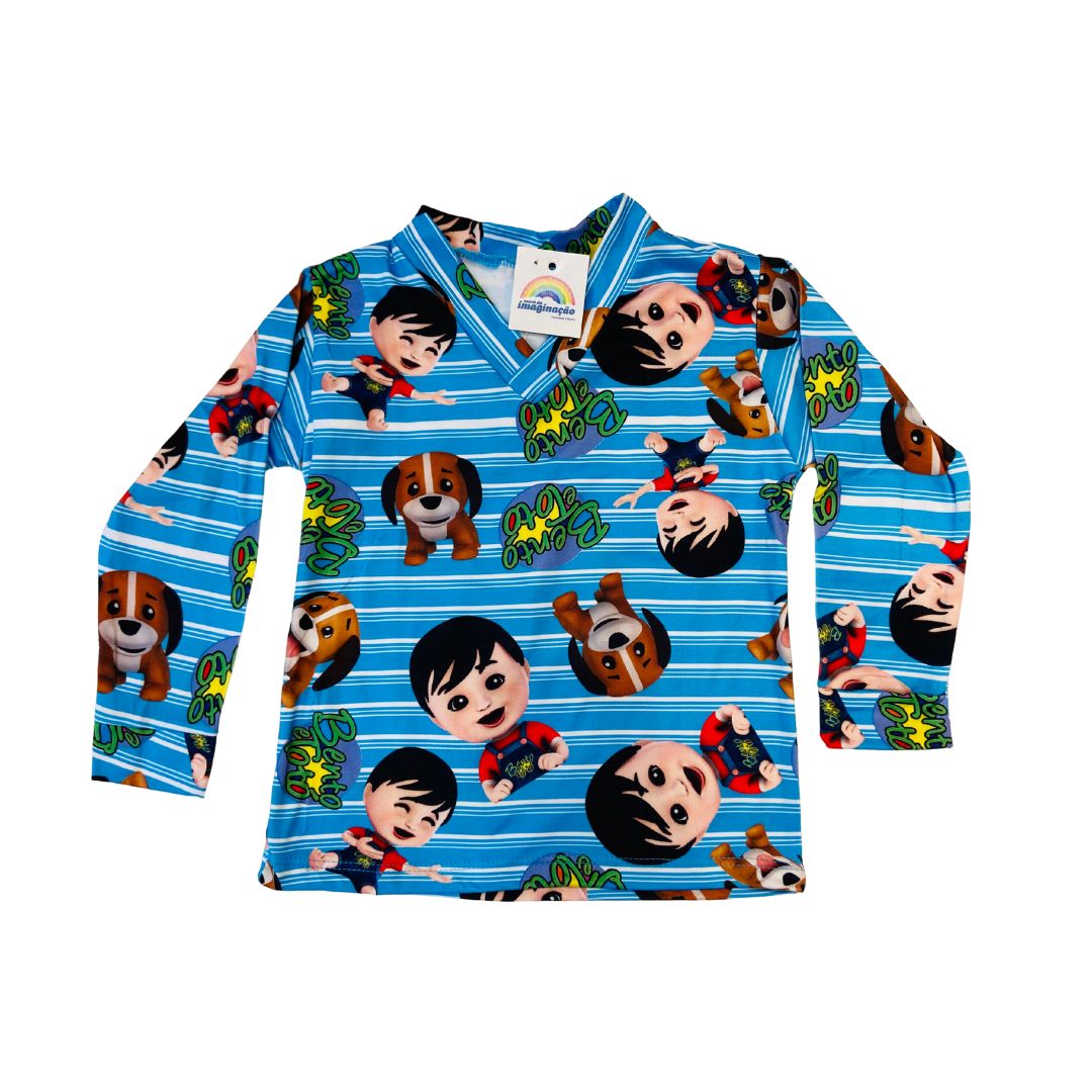 Pijama Infantil Manga Longa Bento e Totó