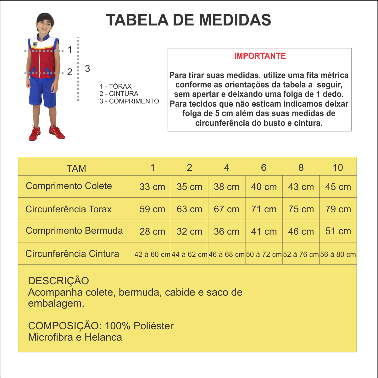 Fantasia Infantil Ryder Patrulha Canina Classica
