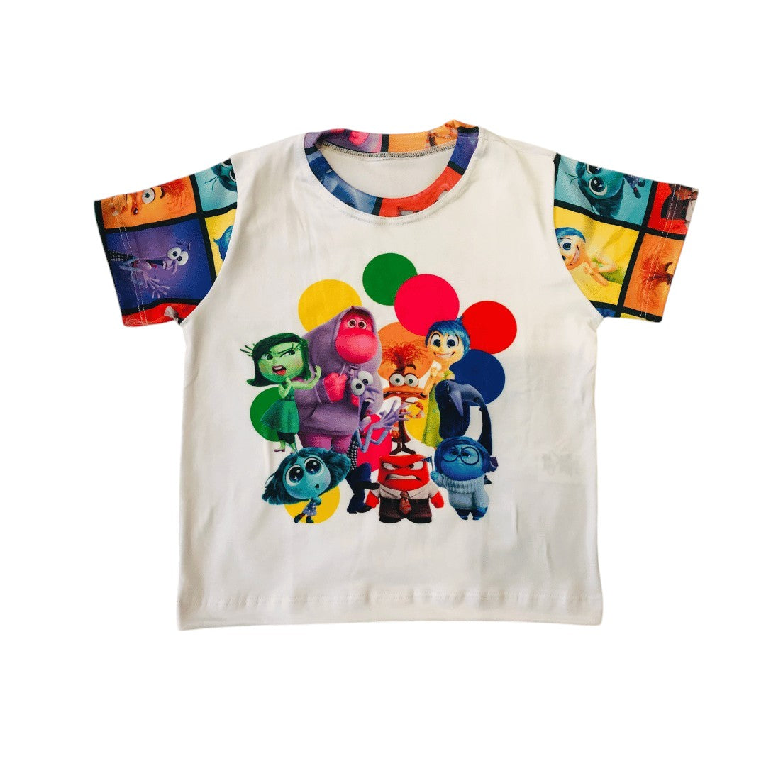 Pijama Infantil Manga Curta Turma Divertidamente