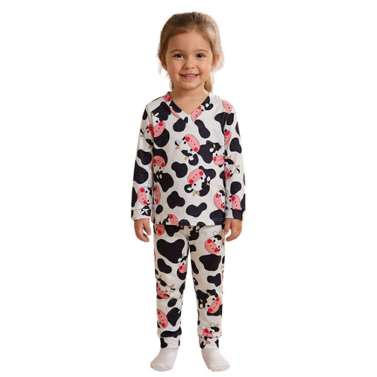 Pijama Infantil Manga Longa Vaquinha