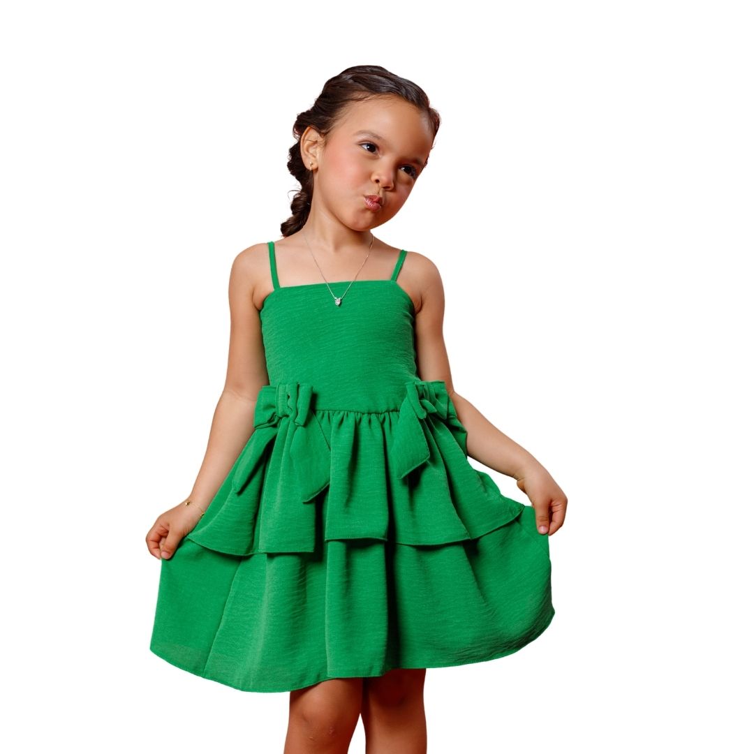 Vestido Infantil Babados e Laços