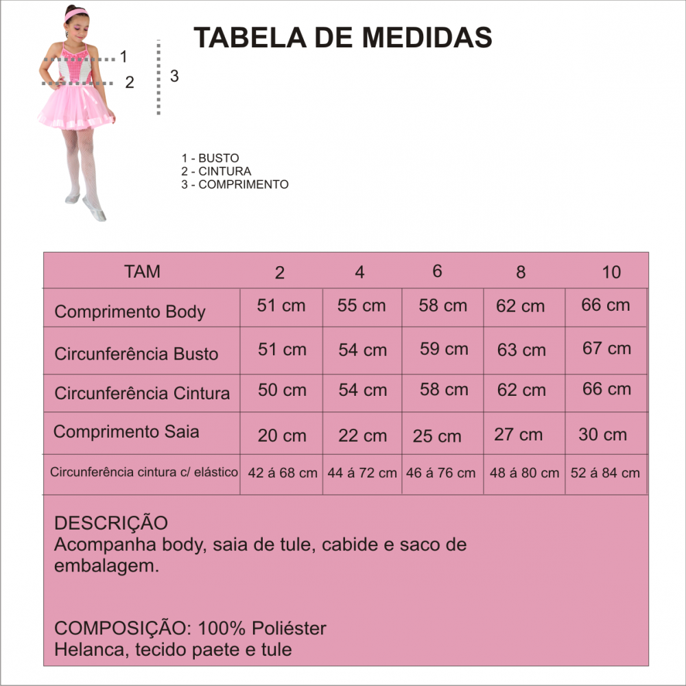 Fantasia Infantil Bailarina Glamour