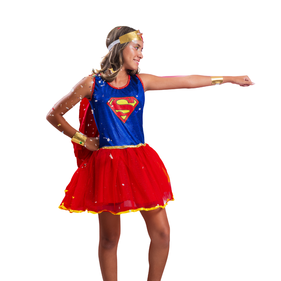 Fantasia Infantil Super Girl Glamour