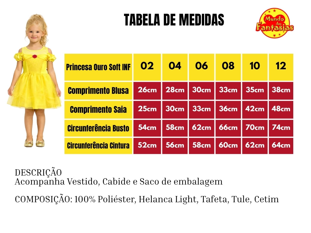 Fantasia Infantil Bela e a Fera Soft