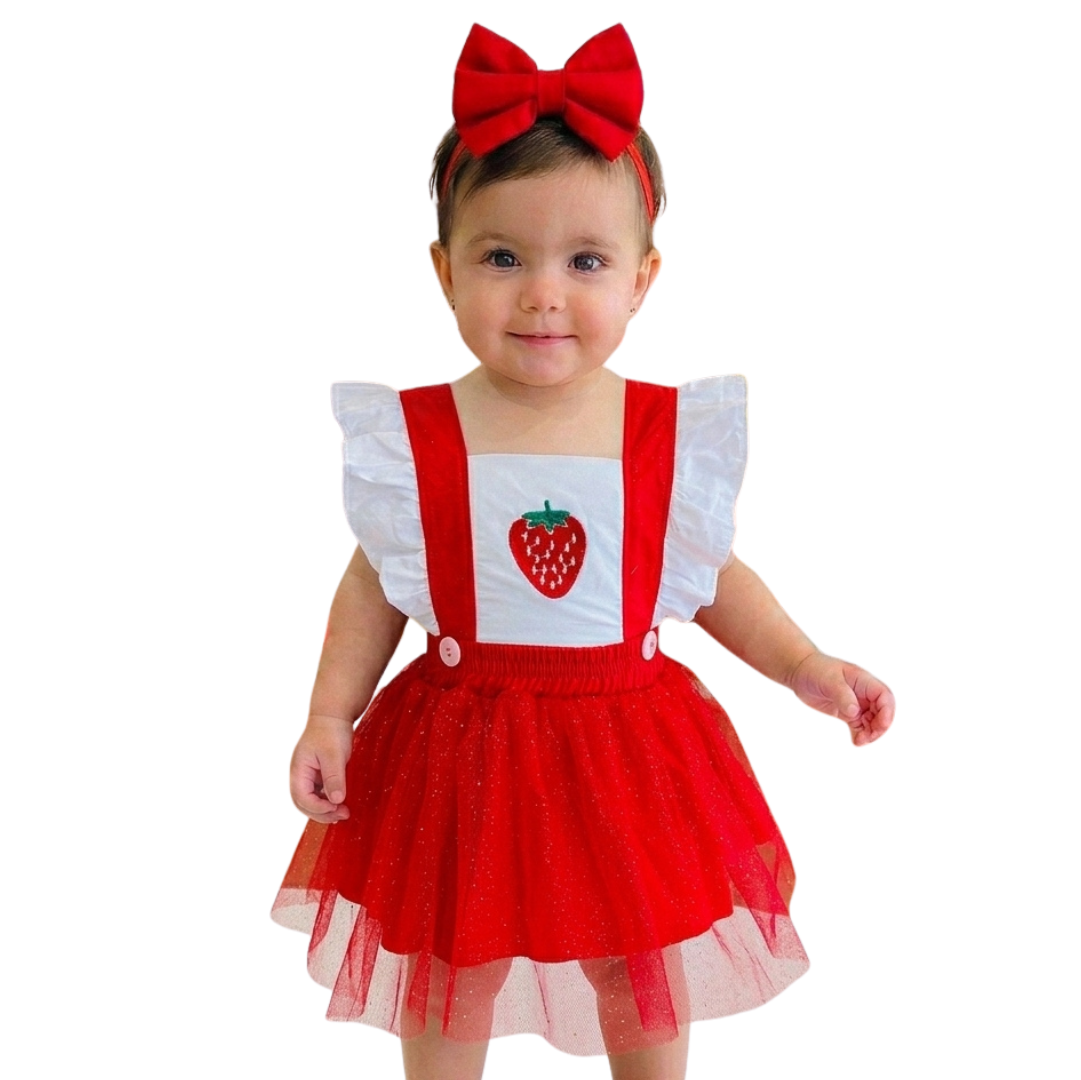 Romper Bebê Morango