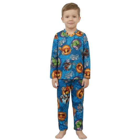 Pijama Infantil Manga Longa Heróis Avengers