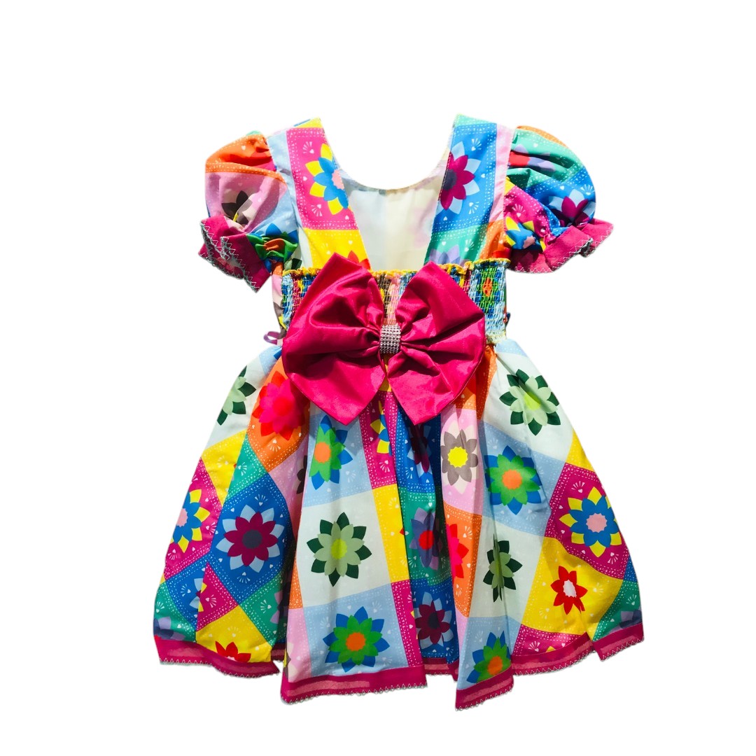 Vestido Festa Junina Luxo Florzinhas