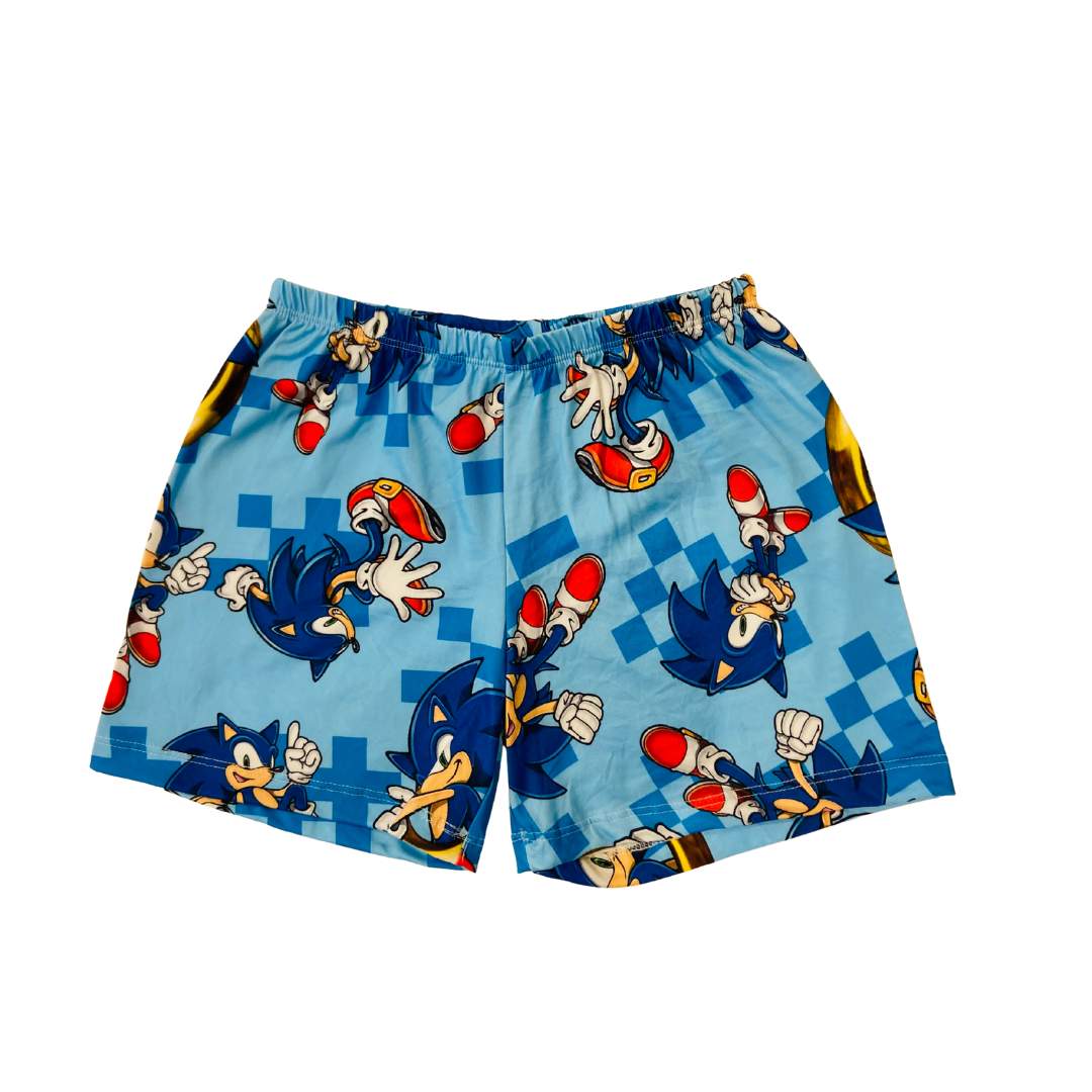 Pijama Infantil Manga Curta Sonic Anéis