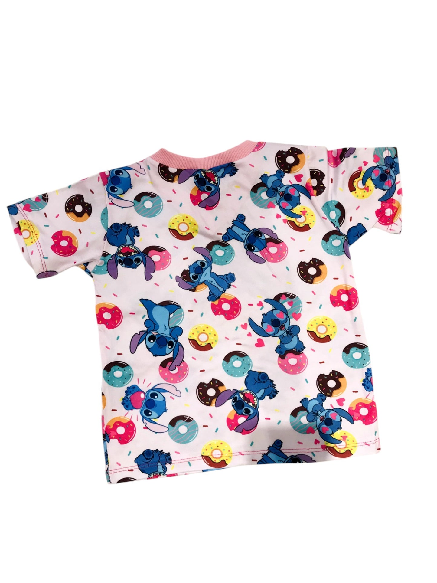 Pijama Infantil Manga Curta Stitch Donuts