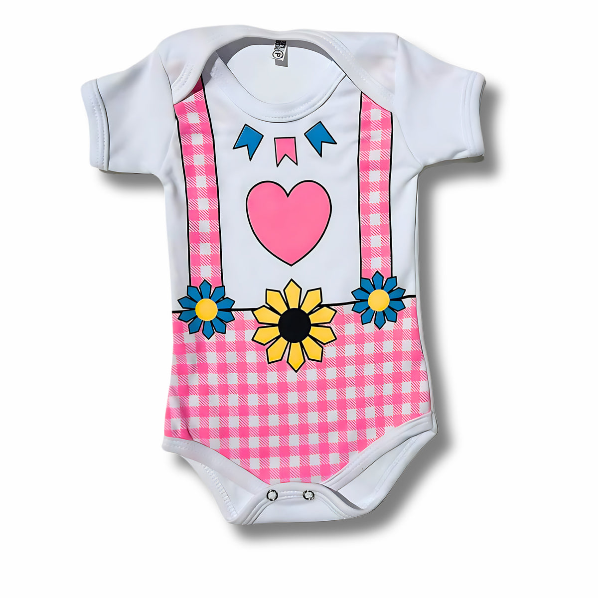 Body Bebê Junina Rosa