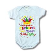 Body Bebê Pular Carnaval Com Mamãe e Papai