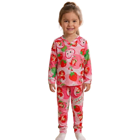 Pijama Infantil Manga Longa Moranguinho