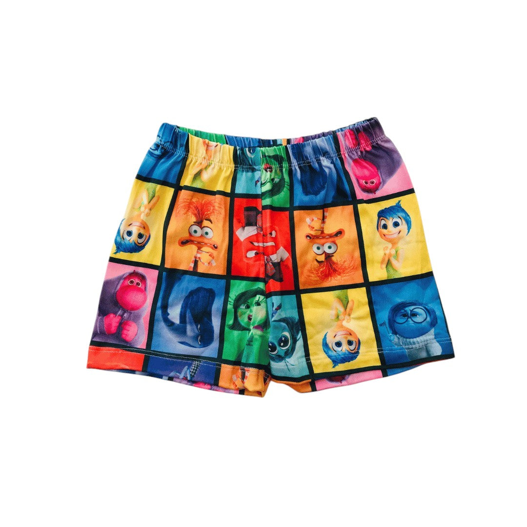 Pijama Infantil Manga Curta Turma Divertidamente
