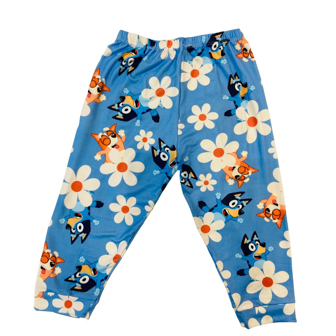 Pijama Infantil Manga Longa Bluey Florzinhas