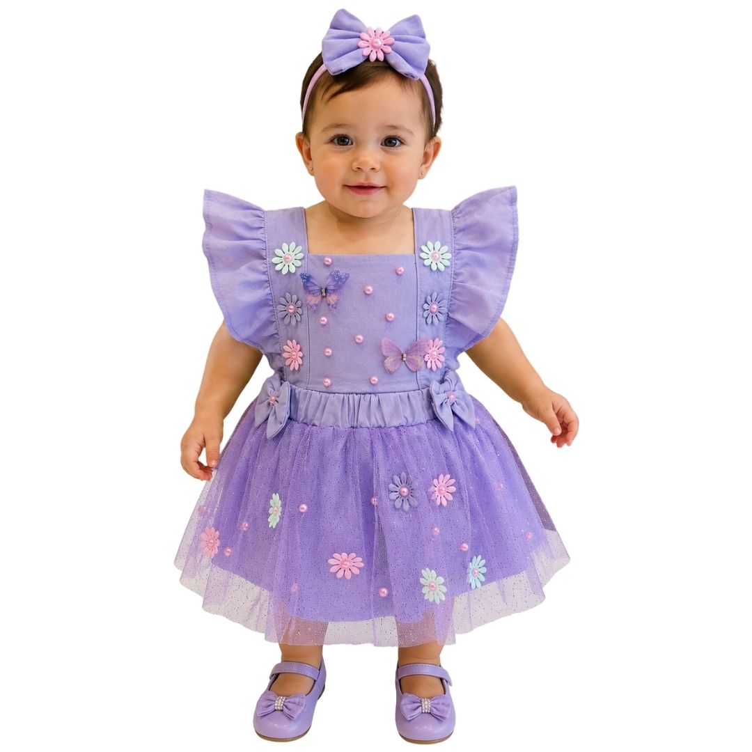 Romper Bebê Jardim Encantado Luxo